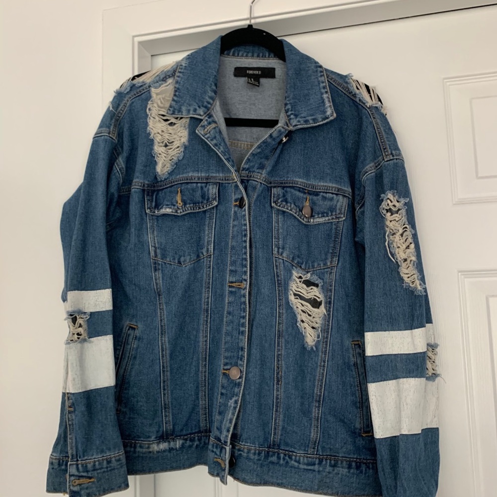 Distressed Jean jacket